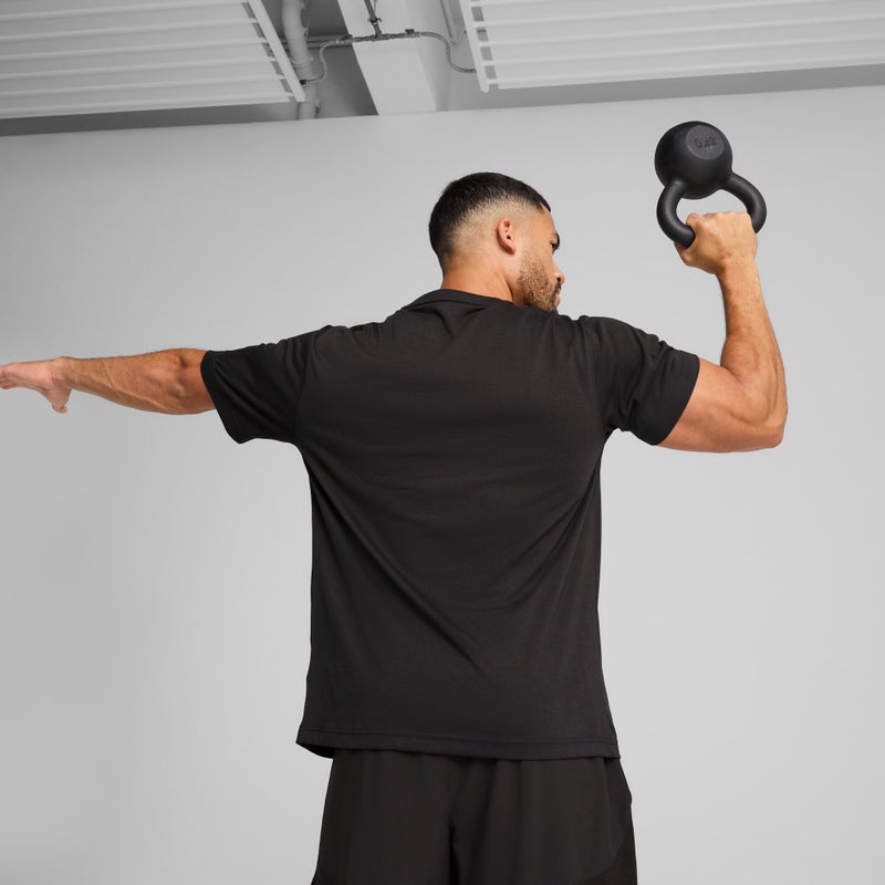 PUMA GRAPHICS Logo Relaxed Mens Black Training T-shirt - Image 2