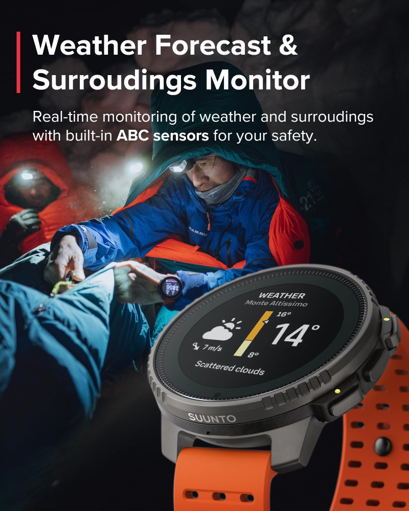 Suunto ساعة SUUNTO العمودية الشمسية الرياضية مع GPS، ساعة جري ببطارية تدوم 60 يومًا، ساعة ذكية متعددة الرياضات مع شاشة تعمل باللمس، دعم متقدم لصحة القلب والتعافي، نظام تحديد المواقع العالمي المزدوج، خريطة عالمية غير متصلة، تيتانيوم كانيون - Image 4