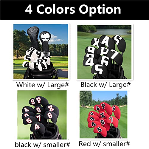 barudan golf Big Number Neoprene Golf Iron Covers Set - Club Head Covers - Wedge Iron Protective Headcover for Callaway, Ping, Taylormade, Cobra, Mizuno - Image 3