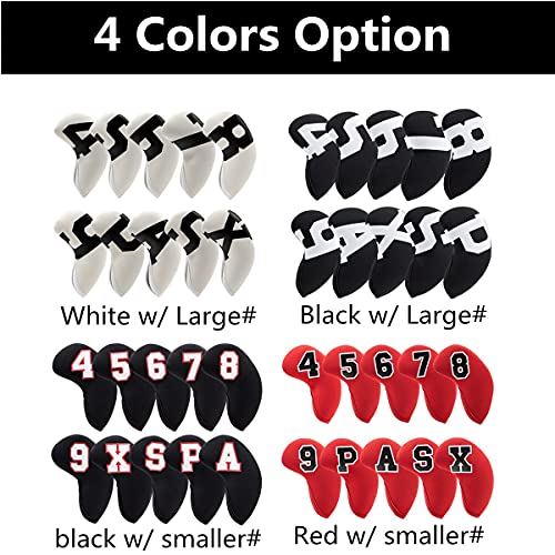 barudan golf Big Number Neoprene Golf Iron Covers Set - Club Head Covers - Wedge Iron Protective Headcover for Callaway, Ping, Taylormade, Cobra, Mizuno - Image 2