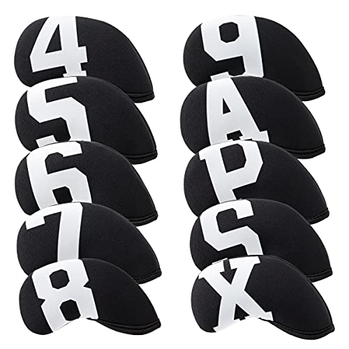 barudan golf Big Number Neoprene Golf Iron Covers Set - Club Head Covers - Wedge Iron Protective Headcover for Callaway, Ping, Taylormade, Cobra, Mizuno - Image 1