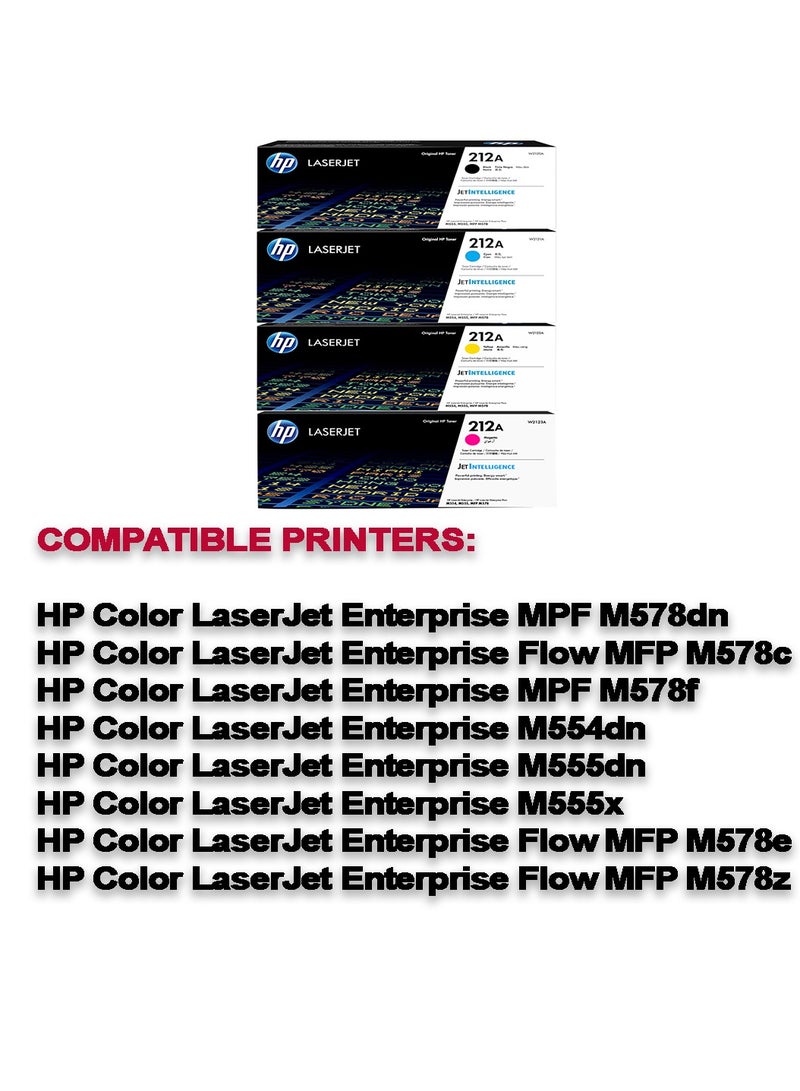 HP 212A Full Set Toner Cartridge HP Color LaserJet Enterprise Flow MFP M578 series Black,Cyan,Magenta,Yellow - Image 3
