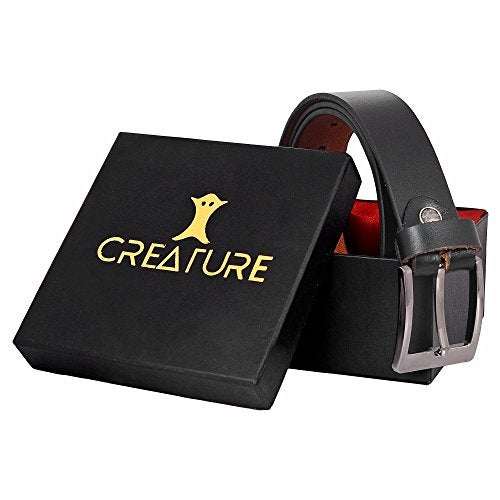 Creature Formal/Casual Black Color Genuine Leather Belts For Men (Length- 46 inches || BL-020-35MM) - Image 5