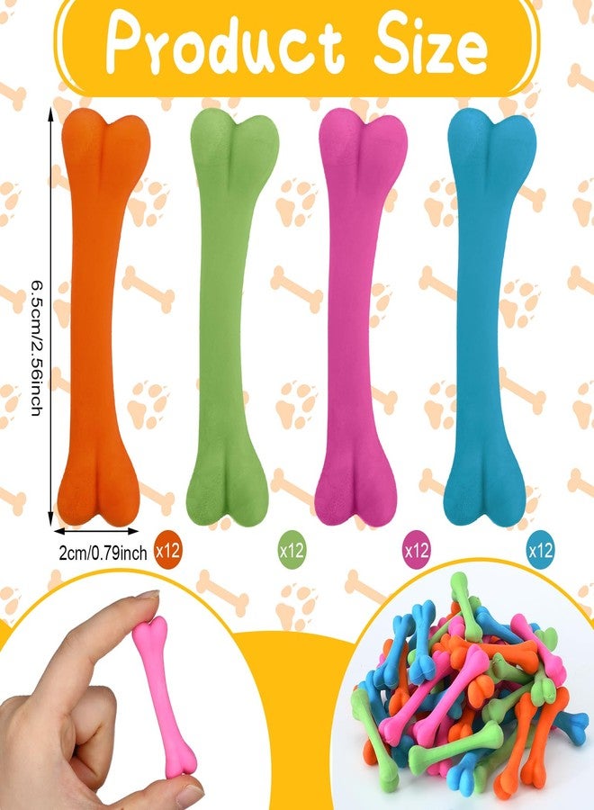 Resurhang 48 Pcs Colorful Bones Shaped Erasers Pencil Erasers Easy to Hold Colorful Eraser Back to School Party Favor Office Classroom Supplies - Image 2