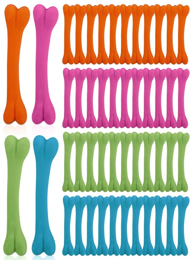 Resurhang 48 Pcs Colorful Bones Shaped Erasers Pencil Erasers Easy to Hold Colorful Eraser Back to School Party Favor Office Classroom Supplies - Image 1