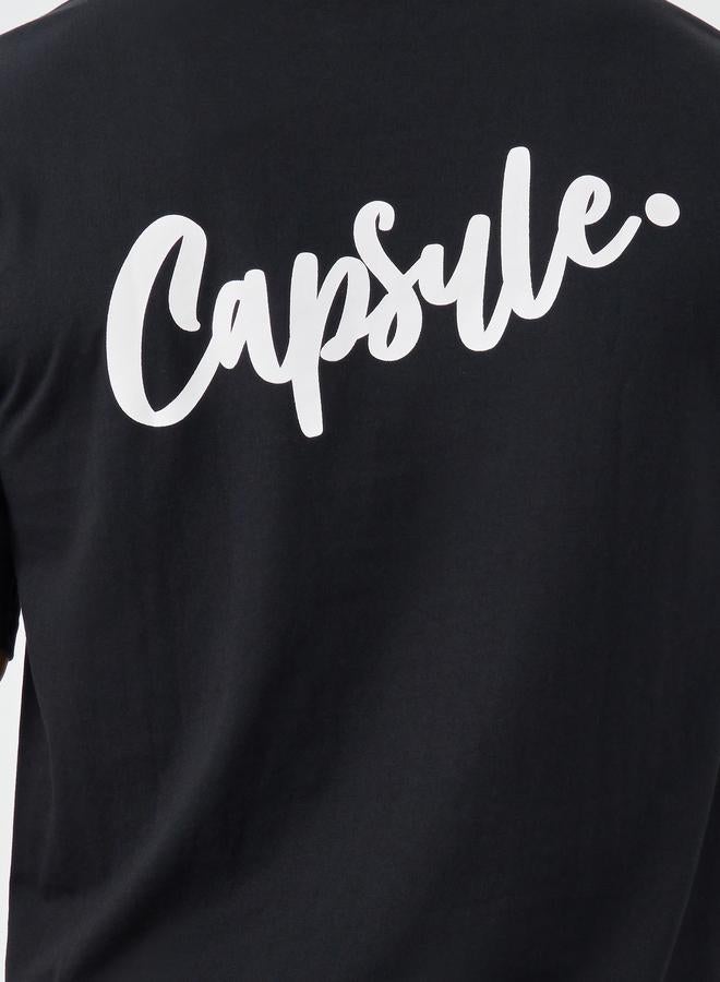 Styli Slogan Print Crew Neck Oversized T-Shirt - Image 5