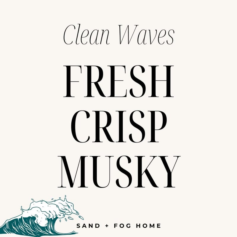 Sand + Fog Scented Candle - Clean Waves – Additional Scents and Sizes – 100% Cotton Lead-Free Wick - Luxury Air Freshening Jar Candles - Perfect Home Decor – 12oz - Image 5