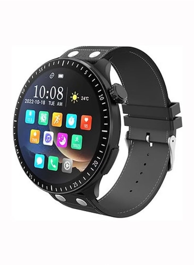 Haino Teko Germany RW40 Smart Watch – 53mm Full Screen Round Display, Wireless Charger, Advanced Health Tracking, Bluetooth Connectivity, Waterproof, Designed for Men & Boys – Black - Image 1