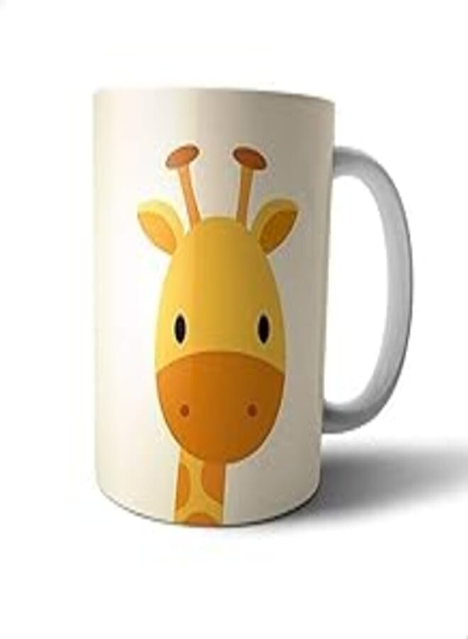 Ceramic Giraffe Print Mug - Multi Color