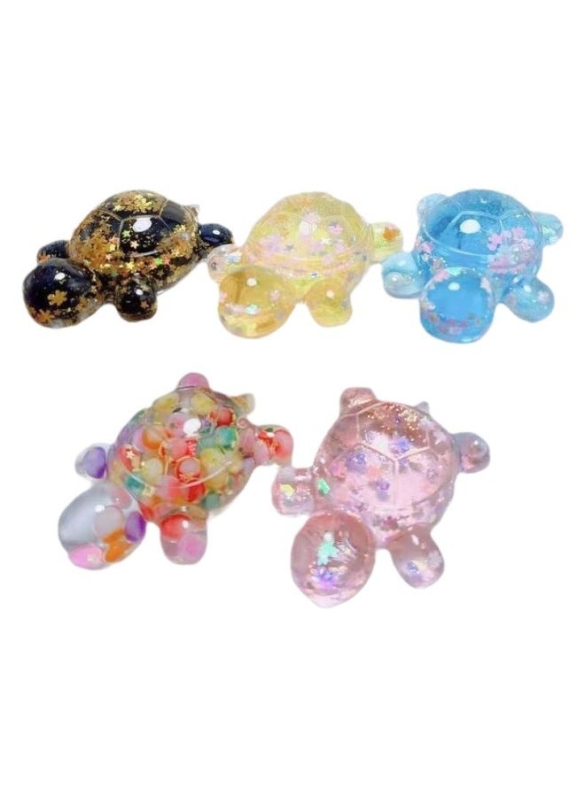 Quicksand Tortoise Flash Tortoise Large Oil Big Tortoise Shake Tone To Touch Cute Tortoise Luminous Small Ornaments-Color:Yellow-Specifications:Dried Flowers