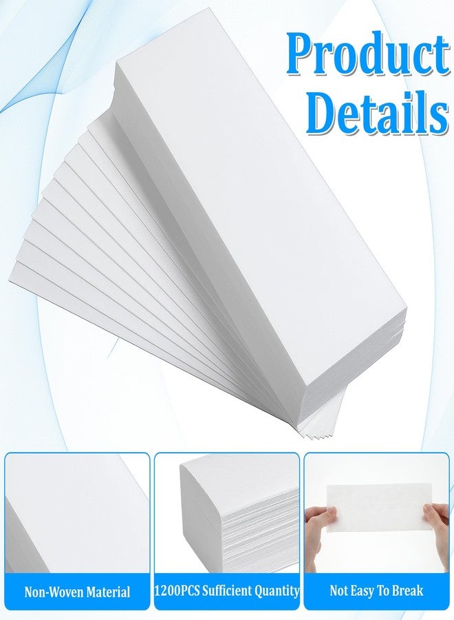 SHENLIU 1200 Pcs Wax Strips Non Woven, 7.67 x 2.63 Inches Large Skin Body Facial Hair Removal Soft Bikini Waxing Strips Paper for Women Men Arm Leg Underarm Face Eyebrow Armpit Chest Back - Image 3