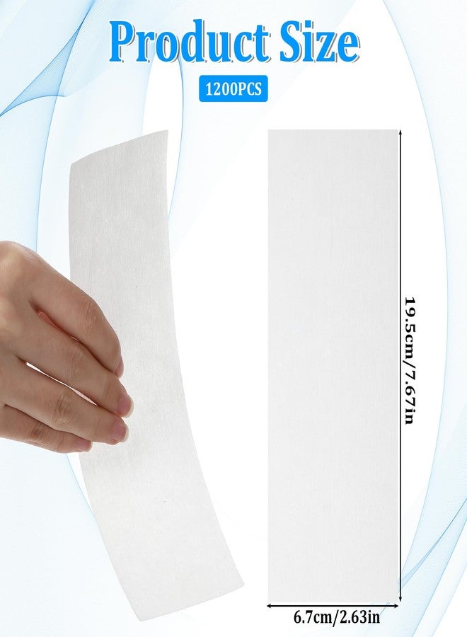 SHENLIU 1200 Pcs Wax Strips Non Woven, 7.67 x 2.63 Inches Large Skin Body Facial Hair Removal Soft Bikini Waxing Strips Paper for Women Men Arm Leg Underarm Face Eyebrow Armpit Chest Back - Image 2