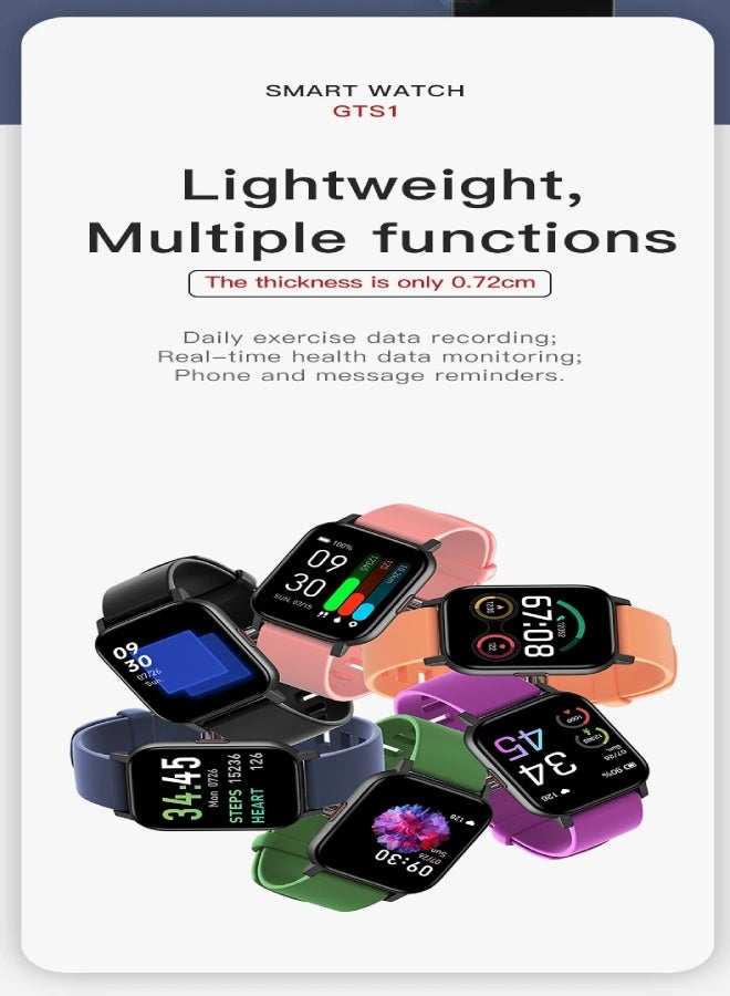 AROAQ GTS1 Smart Sports Watch – 1.3" HD Display, Heart Rate, SpO2 & BP Monitoring, Body Temperature, Fitness Tracker with 16 Sports Modes, Waterproof, Men & Women - Pink - Image 2