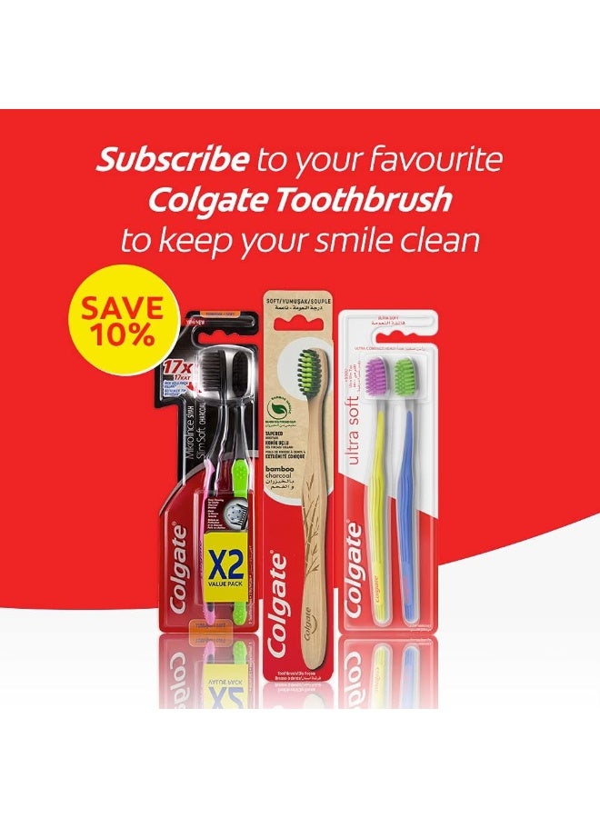 كولجيت فرشاة أسنان كولجيت إكسترا كلين متوسطة الحجم، عبوة من 4 قطع - Image 3