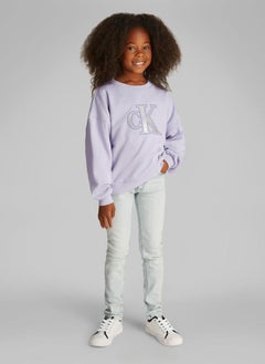 Calvin Klein Jeans Kids Metallic Logo Crew Neck Sweatshirt  - Image 1