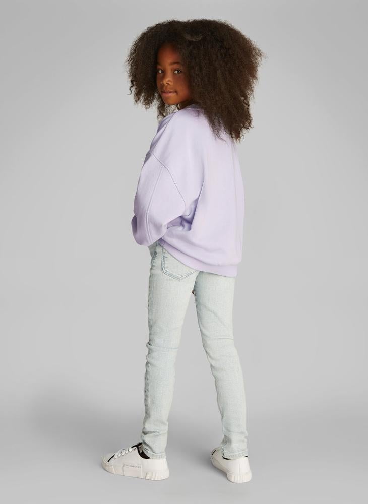 Calvin Klein Jeans Kids Metallic Logo Crew Neck Sweatshirt  - Image 2