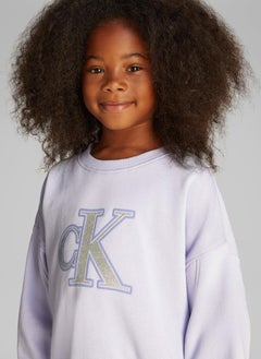 Calvin Klein Jeans Kids Metallic Logo Crew Neck Sweatshirt  - Image 3
