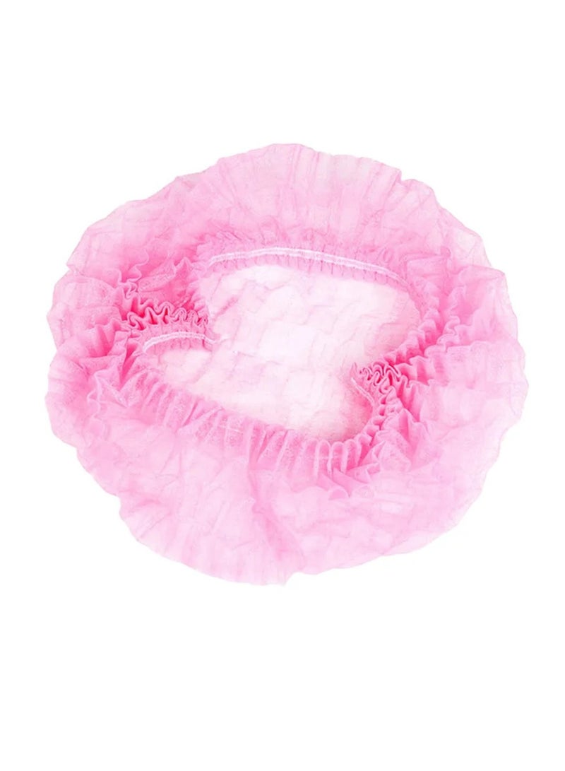 MiMi & BeiBei 100Pcs Bouffant Caps Surgical Head Caps Bouffant Non Woven Cap Dustproof and Disposable Caps Non Woven Shower Caps Disposable Hair Nets Surgical Caps Pink - Image 5