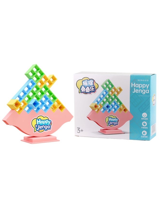 Shake The Same Tetris Balance Building Blocks Swing Stacked Children's Toys Stacked High Desktop Games - Image 5