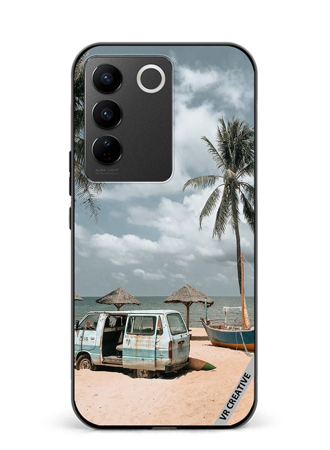 VR CREATIVE Protective Case Cover For Vivo V27e Moody Summer Day Design Multicolour - Image 1