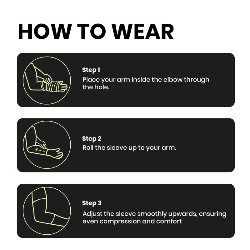 ACTIFIT Elbow Support for Men and Women, Pain Relief for Tennis Elbow, Arthritis, Tendonitis, Compression Support Brace, Stretchable and Breathable Fabric, Multicolor, M Size, Pack of 1 - Image 5