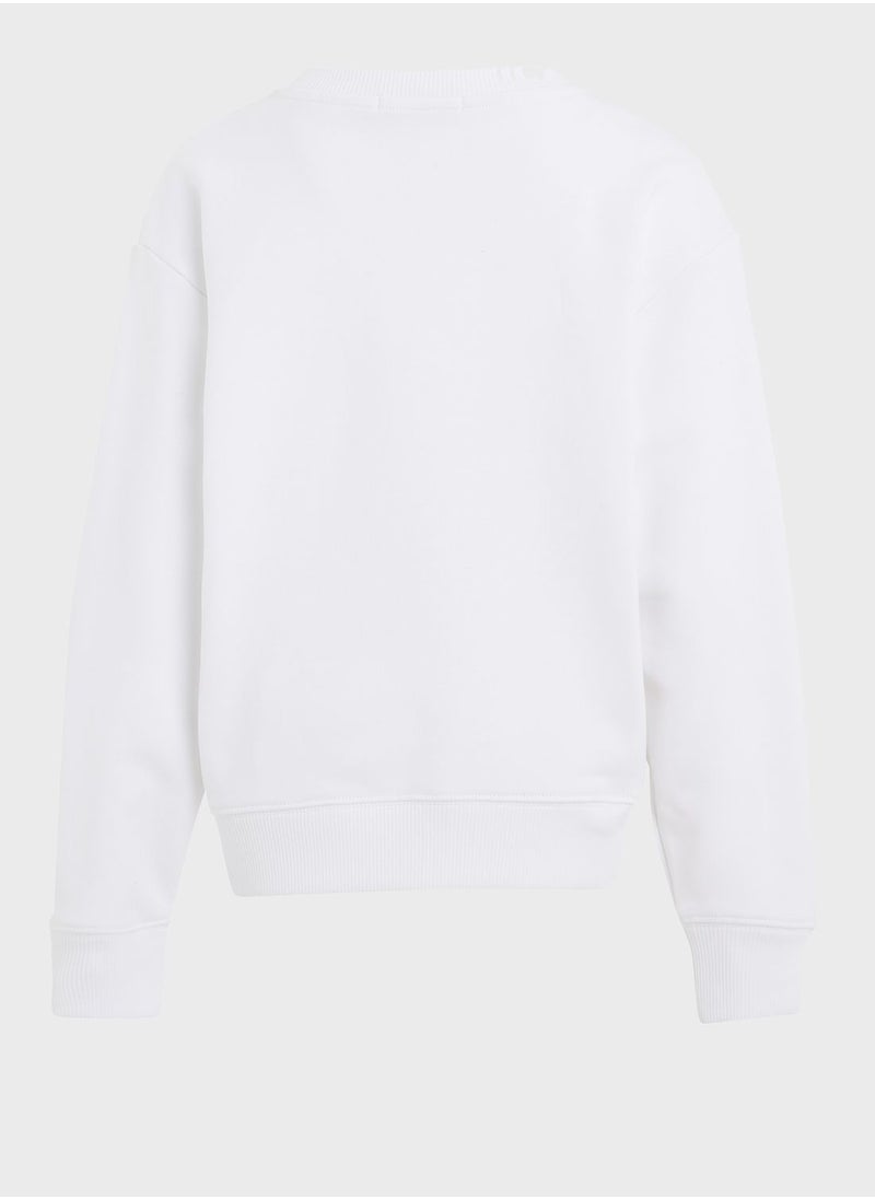 Calvin Klein Jeans - Logo Spray Print Round Neck Sweatshirt - Image 1