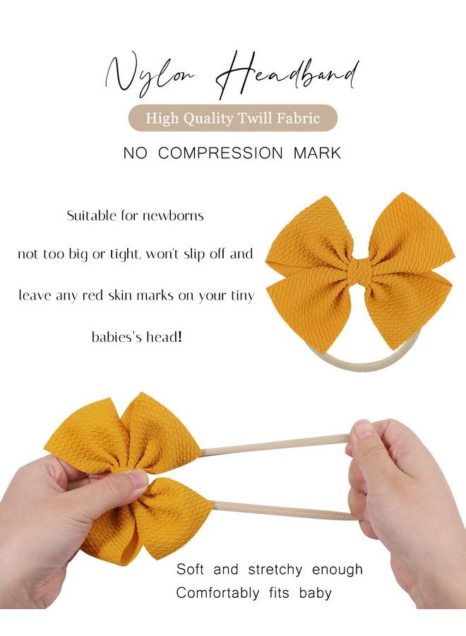 jollybows 40pcs Baby Girls Hair Bows Headband Nylon Hair Band Elastic Hair Accessories for Kids Infants Toddlers - Image 2