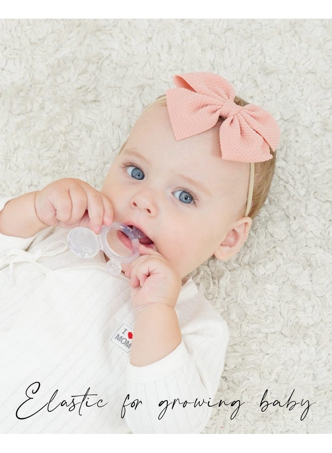 jollybows 40pcs Baby Girls Hair Bows Headband Nylon Hair Band Elastic Hair Accessories for Kids Infants Toddlers - Image 3