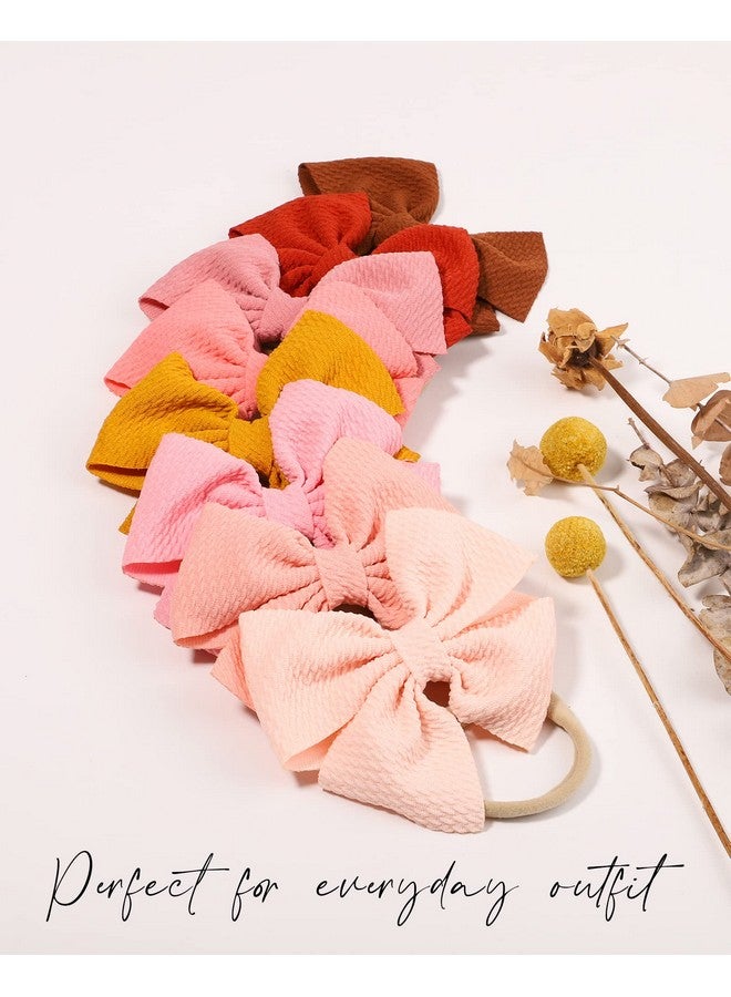 jollybows 40pcs Baby Girls Hair Bows Headband Nylon Hair Band Elastic Hair Accessories for Kids Infants Toddlers - Image 5
