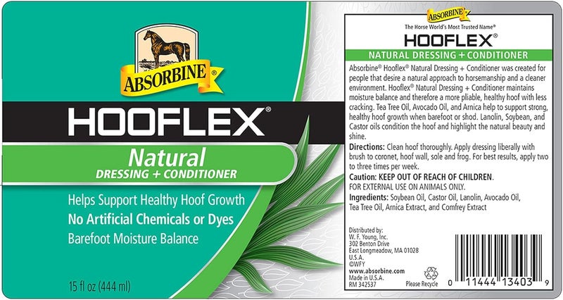 Absorbine Hooflex All Natural Dressing & Conditioner, 15oz, Includes Applicator Brush - Image 1