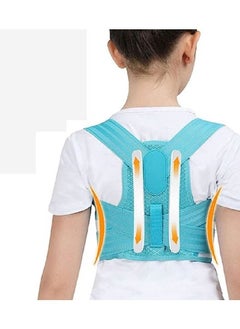 Generic Bestmaple Kid's Adjustable Posture Corrector Back Support Belt (Blue, Medium)  - Image 1