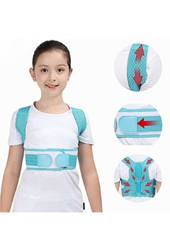 Generic Bestmaple Kid's Adjustable Posture Corrector Back Support Belt (Blue, Medium)  - Image 2