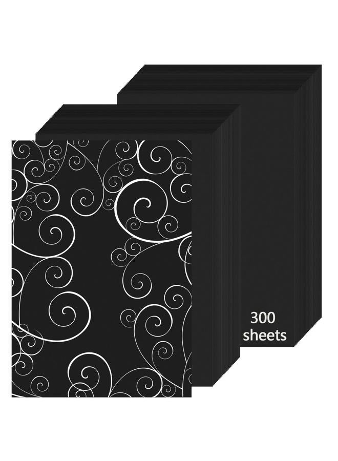 Oleitodh Black Cardstock Paper 8.5'' x 11'', 300 Sheets 180gsm/65 lb Black Printer Cover Card Stock, Premium Heavy Construction Paper for Card Making Printing Craft Drawing Scrapbooking Cutting - Image 1
