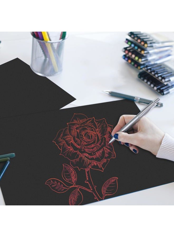 Oleitodh Black Cardstock Paper 8.5'' x 11'', 300 Sheets 180gsm/65 lb Black Printer Cover Card Stock, Premium Heavy Construction Paper for Card Making Printing Craft Drawing Scrapbooking Cutting - Image 4