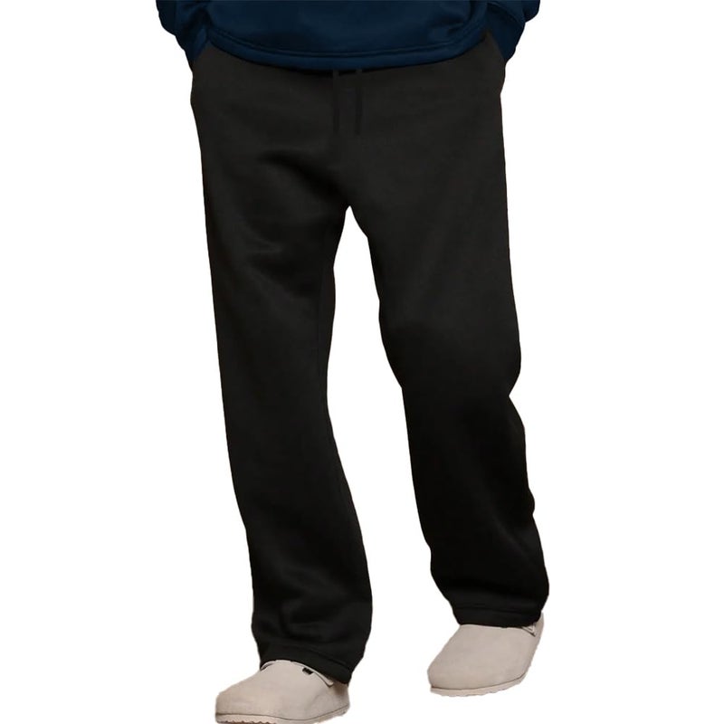 NOBERO Men's Black Straight Sweatpants - Image 1