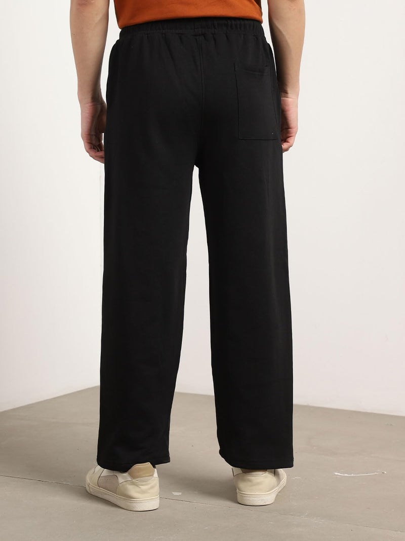 NOBERO Men's Black Straight Sweatpants - Image 4