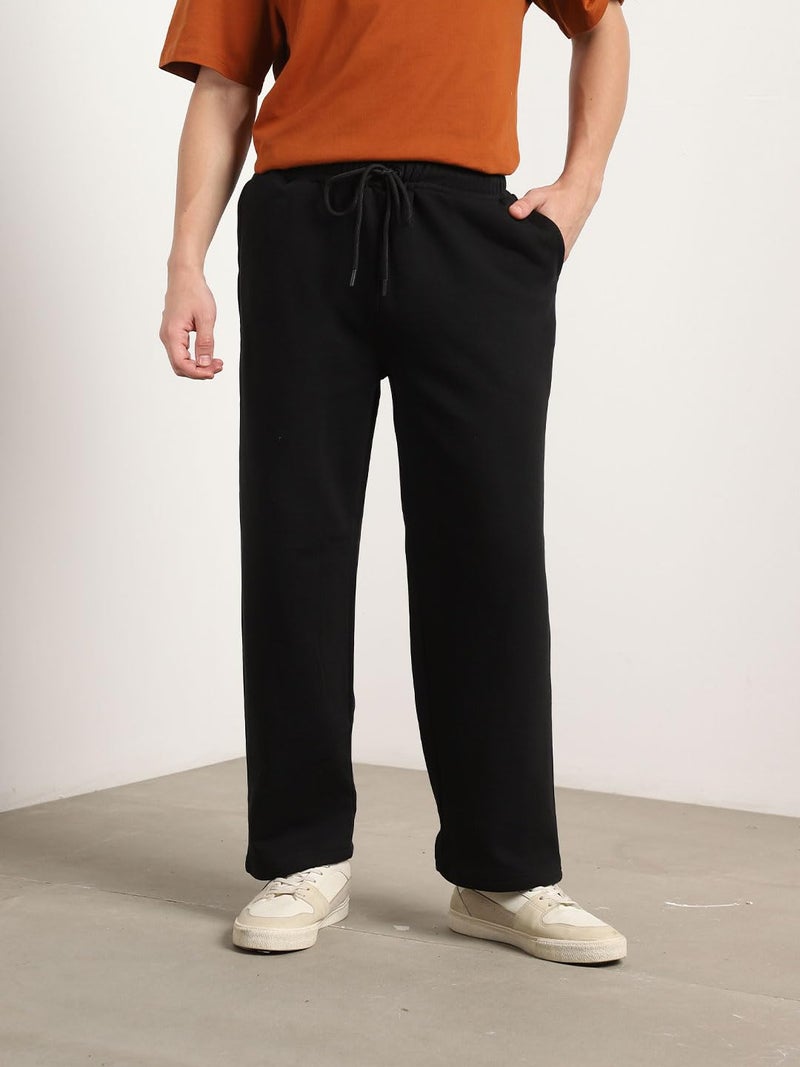 NOBERO Men's Black Straight Sweatpants - Image 2
