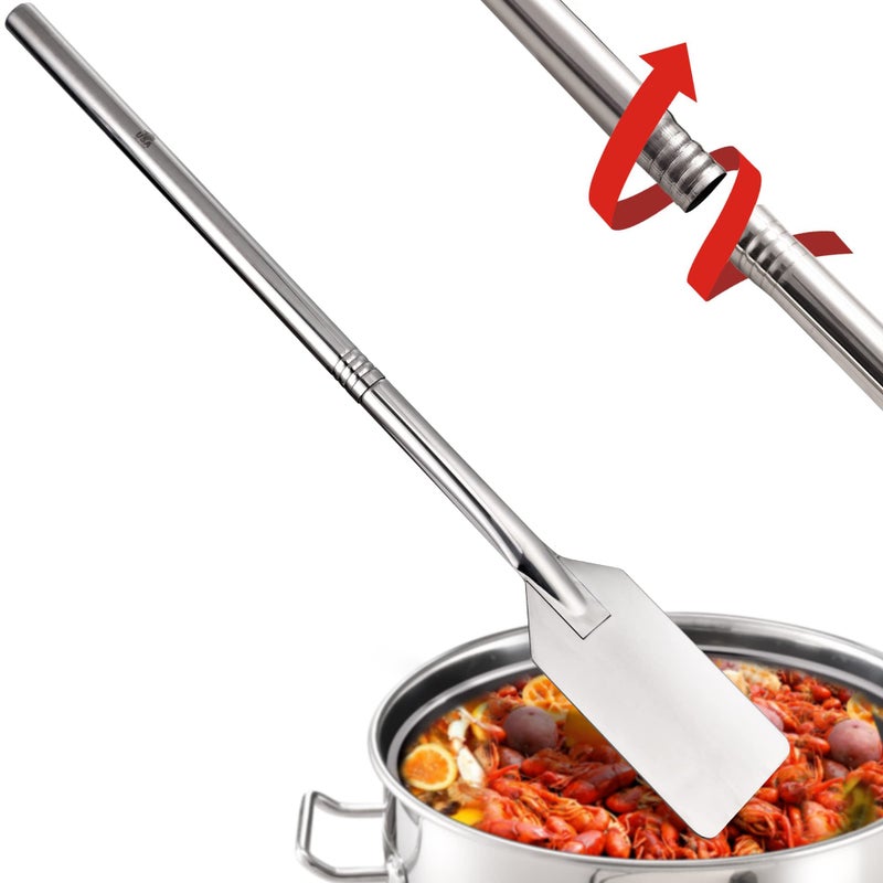 ARC Advanced Royal Champion ARC WS090 36 Inch Stainless Steel Mixing Paddle with Threads Removable Handle Long Stir Paddle for Large Batch Cooking Crawfish Boil and Brewing Beer 