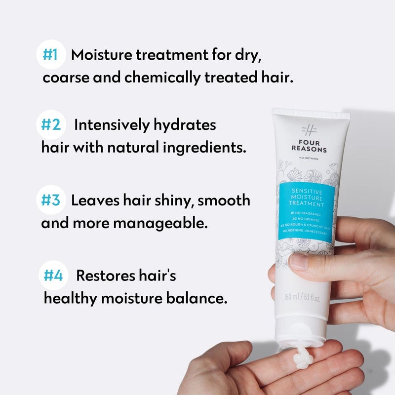 No nothing Sensitive Moisture Treatment - Perfume-free, Moisturising Intensive Treatment - For Dry and Damaged Hair - 100% Vegan -150 ml (New Packaging) - Image 2