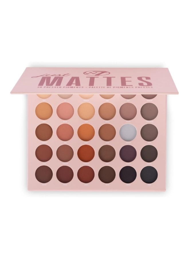 W7 Cosmetics W7 Just Mattes Pressed Pigment Palette - 30 Natural Nude Colours - Flawless Long-Lasting Every Day Vegan Makeup  - Image 1
