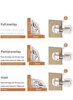 SYOSI Easy Installation Hinges 90 Degree Cabinet Hinge for Drawer Window Cupboard Kitchen Door No Slot Required Cold Rolled Steel Strong and Long Lasting  - Image 4