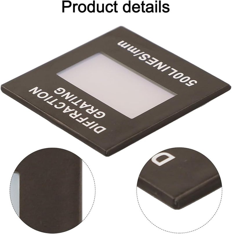 محزوز الحيود الانتقالي الهولوغرافي 500 خط 50X50 مم لمقياس الطيف الضوئي التدريس البصري - Image 3