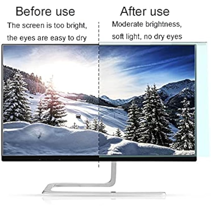 rayihni COMPUTER BLUE LIGHT BLOCKING SCREEN PROTECTOR, ANTI-UV, ANTI BLUE LIGHT FILTER, 12-27 INCH, 1 PACK - Image 3
