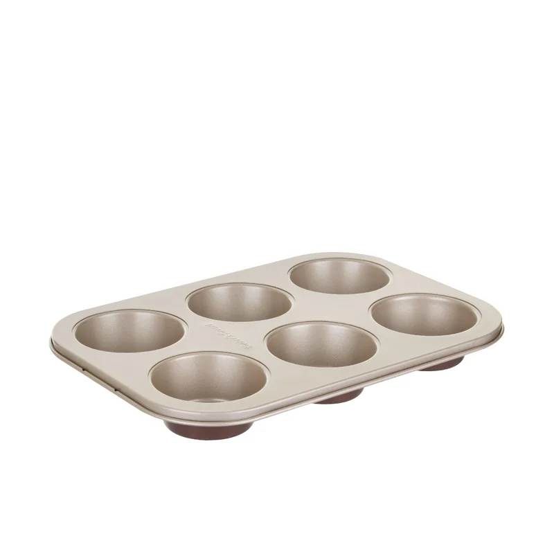 سيمبلي كيتشن Champagne 6-Cup Muffin Pan-26.5X18.5Cm Brown
