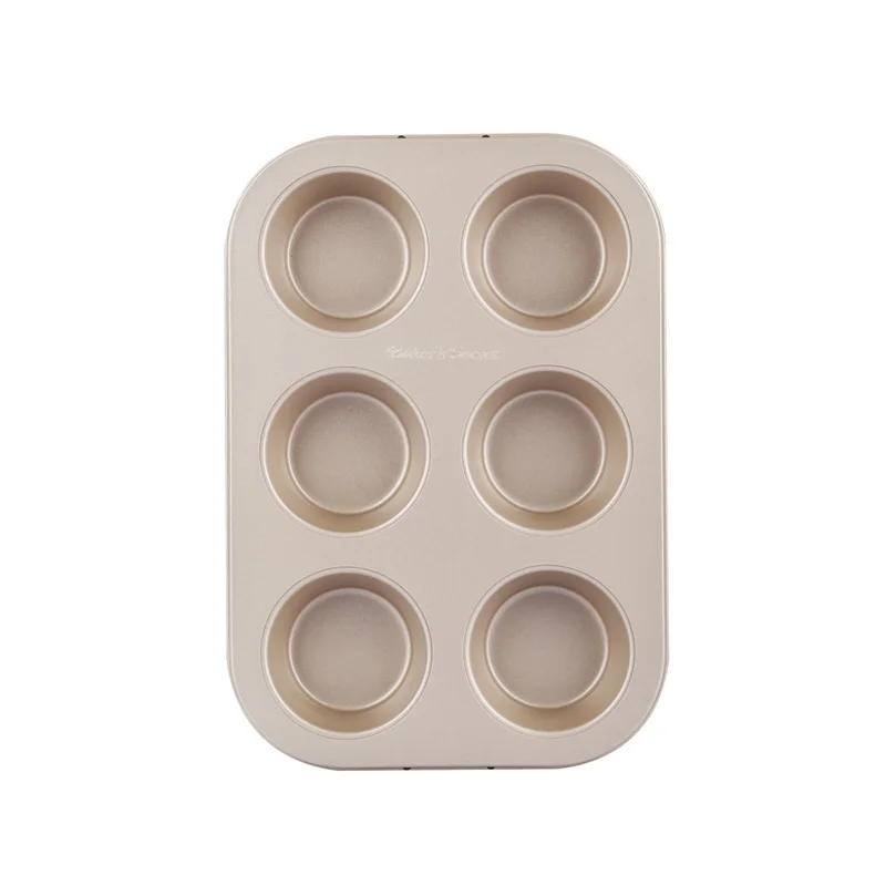 Simply Kitchen  Champagne 6-Cup Muffin Pan-26.5X18.5Cm Brown  | Best Price UAE