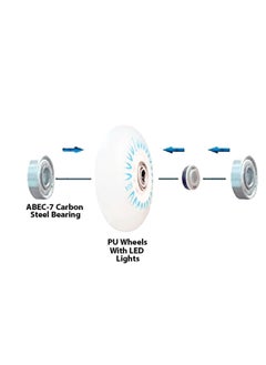 Generic Flash LED Skate Shoes Wheels 90mm and 90A With Bearing Single Piece  - Image 4
