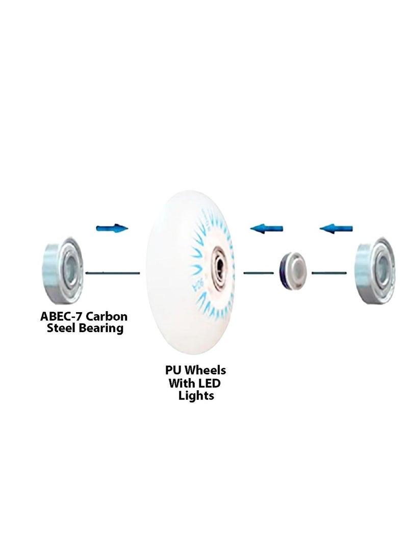 Generic Flash LED Skate Shoes Wheels 90mm and 90A With Bearing Single Piece  - Image 4
