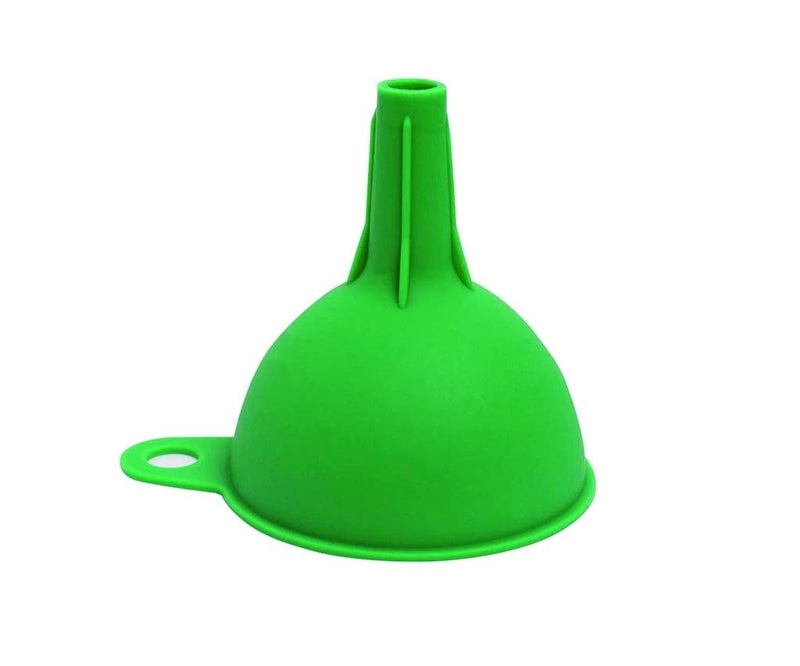 DeoDap Silicone Foldable Funnel for Water Bottle, Kitchen, Car - Premium Food Grade Silicone, Collapsible, Multicolour - Image 2