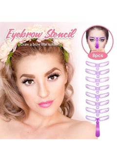 Eyebrow Stencil,12 Eyebrow Shaper Kit,Reusable Eyebrow Template with Strap & Eyebrow Razor,Washable,for Beginners and Professionals with 1 Eyebrow Pencil (Eyebrow Stencils&Coffee Eyebrow Pencil)