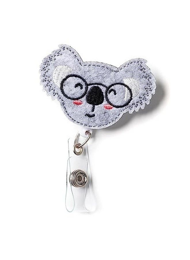 Nurseology - Koala Badge Clips Retractable Nurse Badge Reel Felt Nurse Badge Reels Retractable Cute Id Badge Clip Cute Badge Reel For Nurses Nurse Badge Holders For Women And Men - Image 1